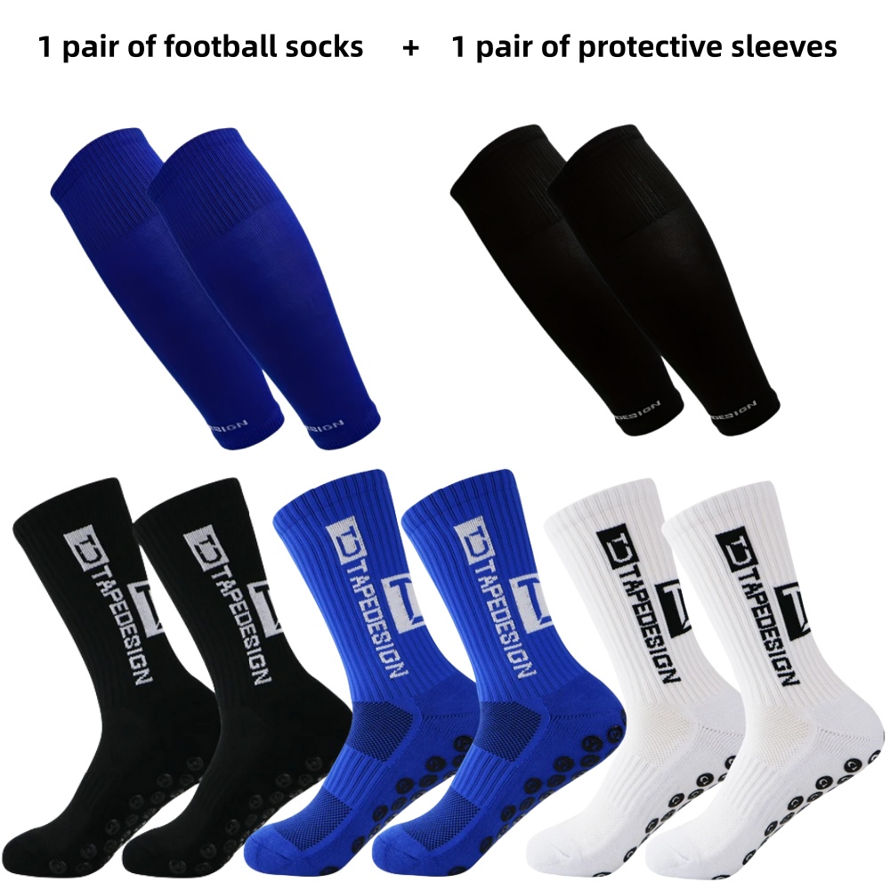 ถุงเท้าฟุตบอล 1 คู่ + ปลอกป้อง - Compression Sleeve Calf บทวิจารณ์และราคา