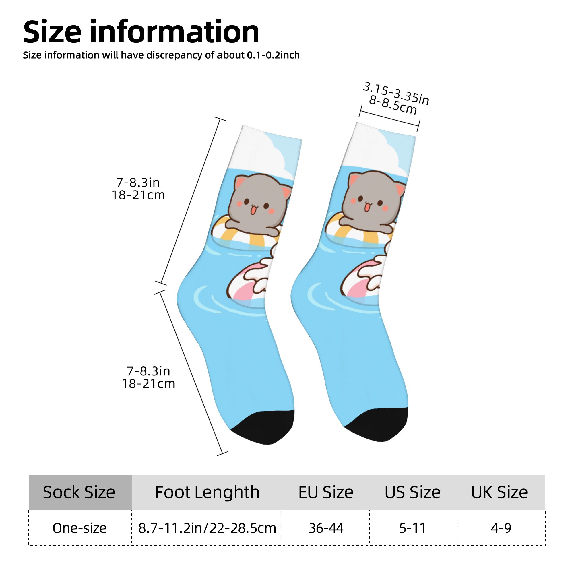 ถุงเท้าลายการ์ตูนคู่รักแมวโมจิ - Dress Sock Men บทวิจารณ์และราคา