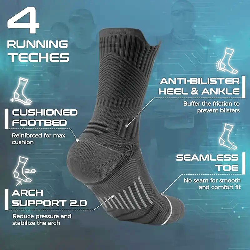 ถุงเท้ากีฬาบาสเก็ตบอลแบบมีซับใ - Athletic Sock Cushion บทวิจารณ์และราคา